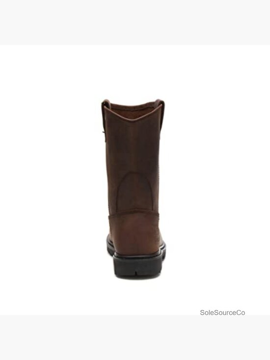 Steel Toe Pull-On Work Boots Full Grain Leather Slip Resistant EH main image 4